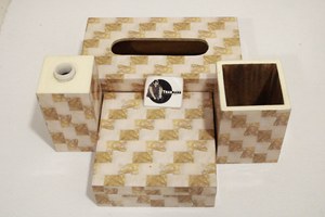 Boîte de mouchoirs imprimée personnalisée en carreaux Design Tradnary Exim Pvt Ltd Produit haut de gamme - Product Image 4