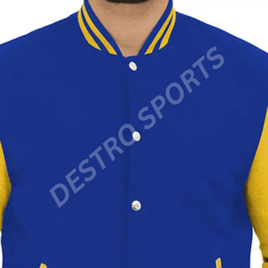 Venta al por mayor personalizado bordado Varsity chaqueta Unisex impreso último diseño chaquetas de béisbol con logotipo personalizado - Product Image 3