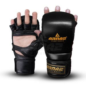 Guantes de lucha de etiqueta privada Guantes de lucha de alta calidad Guantes de lucha de cuero genuino profesional - Product Image 1
