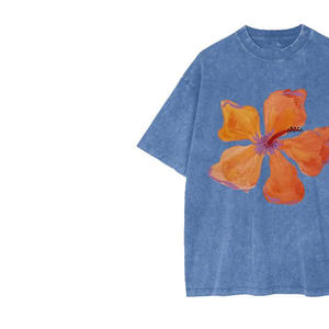 Camisetas Cortas Sexys Personalizadas para Mujer, Estilo Urbano, Impresión Digital, 100% Algodón, Corte Recto, Lavado Ácido - Product Image 2