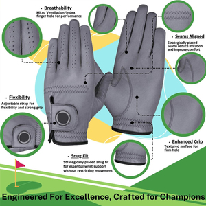 Gants de golf professionnels légers pour hommes prix bas quantité minimale de commande pas cher Logo personnalisé meilleure qualité pour le sport - Product Image 4