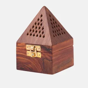 Soporte de madera Loban Dhoop en forma de pirámide, caja Dhoop pequeña - Product Image 2