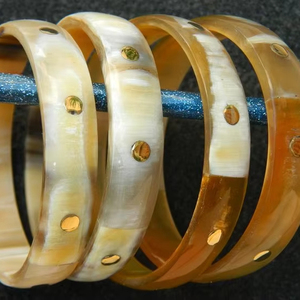 การสร้างทำด้วยมือเขาควายทำด้วยมือหรูหราขายส่งธรรมชาติควายวัวฮอร์นกำไลเครื่องประดับแฟชั่นสำหรับผู้ชายและผู้หญิง - Product Image 1