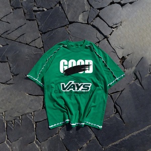 Men's Casual Acid Wash Oversized Regular Silk Screen Printed Customizable Front T-Shirt 100% Cotton Hip Hop Vintage Style - Product Image 4