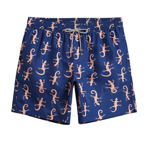 Shorts de plage pour hommes avec impression par sublimation Offre Spéciale shorts de bain pour hommes avec cordon de serrage quantité minimale de commande les plus bas - Product Image 1