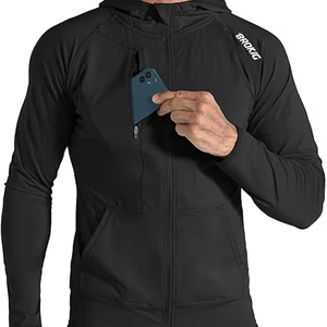 Wholesale Designer <b>Men</b> <b>Long</b> Outdoor Windbreaker <b>Jacket</b> Stand Hooded Lightweight Windproof Waterproof Breathable Casual Wear - Product Image 1