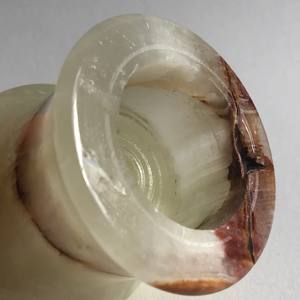 เชิงเทียนโอนิกซ์สีเขียวศิลปะสุดหรูหินธรรมชาติสีเขียวมะนาวและคาราเมลอาเกตที่ใส่ใบชาขนาดเล็ก - Product Image 6