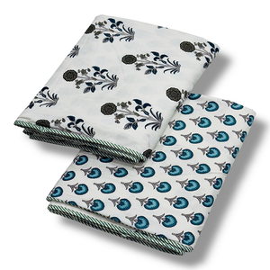 ชุด dohar เตียงเดี่ยวแบบพรีเมี่ยมผ้าฝ้ายสำหรับทุกวันลายพิมพ์ดอกไม้สองด้านงานเย็บแบบพรีเมี่ยมดีไซน์แบบกลับด้านได้ - Product Image 2