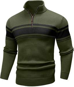 Pull en maille décontracté pour homme W9592Y Knzhee Industry, anti-rides, anti-bouloches, respirant, fin, 100% coton, ample, hiver - Product Image 4