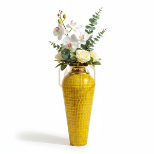 Vase à fleurs en métal nordique, émail antique, doré à chaud, élégant, décoration d'intérieur, vente en gros directe d'usine - Product Image 1