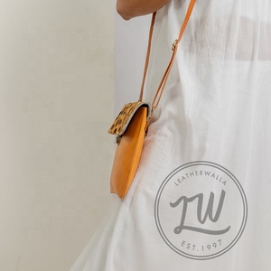 New Hot Selling Western Style Recycled Genuine Leather Bags Multi Color Handmade Leopard Women <b>Shoulder</b> <b>Sling</b> Bag - Product Image 3