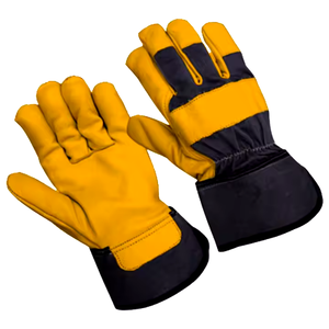 Gran oferta de guantes de seguridad de cuero de grano de vaca antivibración antiestático para protección de manos Industrial para jardín de construcción - Product Image 6