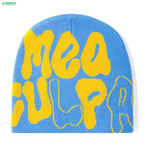 Gorros de Punto Personalizados al por Mayor con Logotipo a Color, Plegables, Transpirables, Impermeables, Unisex, Gorros de Invierno con Logotipo en Toda la Superficie, Gorro de Calavera 2025 - Product Image 2