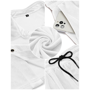 Derniers modèles de survêtements de style grande taille à logo personnalisé pour hommes jogging en velours pour hommes jogging ensemble deux pièces survêtement en velours pour hommes - Product Image 6