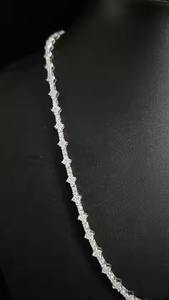 Cadena de diamantes de moissanita de eslabón cubano de 16 mm personalizada de alta calidad, cadena de diamantes de oro rosa blanco de Plata de Ley 925 - Product Image 2