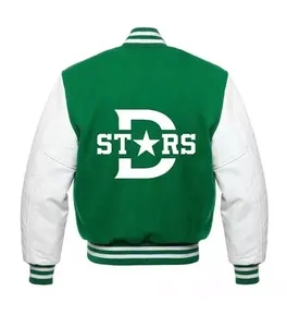 Fabricante personalizado de alta calidad bordado de cuero mangas Letterman Varsity chaquetas para hombres Varsity chaquetas personalizadas para hombres - Product Image 4