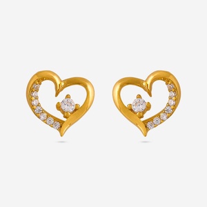 92.5 <b>Silver</b> <b>Stud</b> <b>Earrings</b> Heart Shaped 191344 for Gift - Product Image 1
