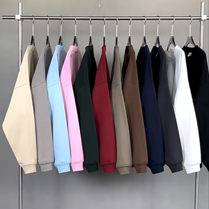 Sudaderas de cuello redondo en blanco peso pesado gota hombro 400 Gsm francés Terry personalizado Puff estampado sudaderas Unisex sudaderas con capucha - Product Image 2