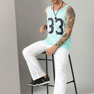 Camiseta sin Mangas para Hombre, Cuello en V, 100% Algodón, Secado Rápido, Transpirable, Servicio OEM, Personalizable, Ropa de Verano, Precio Bajo, MOQ Bajo, Directo de Fábrica - Product Image 4