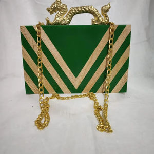 Bolso de Mano de Resina Elegante para Bodas y Fiestas, Bolso de Mujer con Asa de Perlas Glamorosa para Vestidos de Noche - Product Image 1