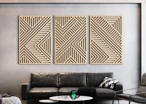 Panneau mural rond en bois naturel artisanal de luxe Art déco Décoration murale moderne Cadeau de pendaison de crémaillère - Product Image 4