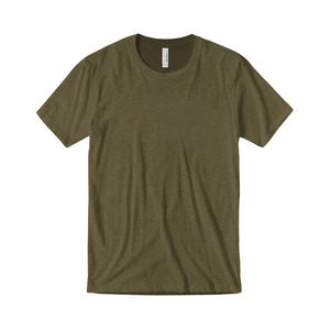 Vert olive t-shirts unisexe suédé col rond manches courtes t-shirt Bella + toile 3001 unisexe Jersey t-shirts - Product Image 1