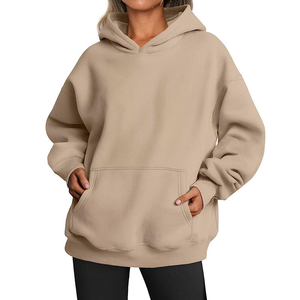 Sudadera de mujer de gran tamaño de alta calidad, Sudadera con capucha gruesa de otoño e invierno, sudaderas con capucha personalizadas informales sueltas para mujer - Product Image 5