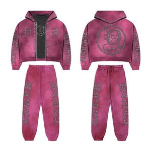 ชุดวอร์มลำลองสำหรับฤดูหนาวแบบยูนิเซ็กซ์ ผ้าแห้งเร็ว เสื้อฮู้ดกีฬา กางเกงจ็อกเกอร์ ผ้าฝ้าย 100% ชุดออกกำลังกาย ขายส่ง - Product Image 2