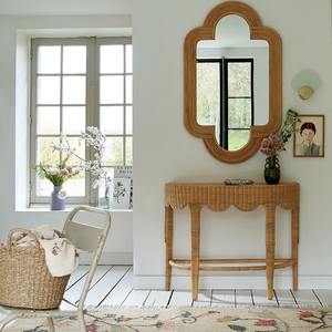 Irregular <b>Rattan</b> Decorative Wall <b>Mirror</b> Eco Friendly Sustainable Craft Perfect For Bulk Purchase And Wholesale Decor Business - Product Image 5