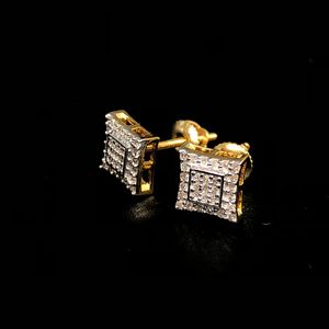 Boucles d'oreilles Hip Hop Iced Out 10kt 0,13ct de diamants ronds - Product Image 2