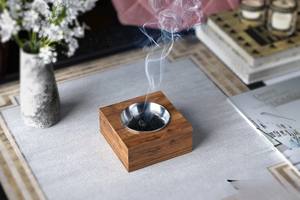 Brûleur d'encens Madkhan en bois écologique idéal pour la relaxation, la méditation et la décoration intérieure d'Inde - Product Image 6