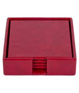 Posavasos de cuero con forma cuadrada, posavasos con apariencia creativa, el mejor Color, para la Oficina y el hogar, el mejor diseño a la venta - Product Image 3