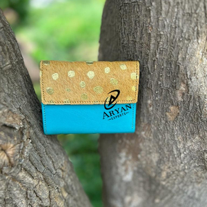 กระเป๋าสตางค์หนังสำหรับผู้หญิงทำจากหนังแฮนด์เมดแท้ใหม่กระเป๋าสตางค์ผู้หญิงหลากสีมีสไตล์หลากสี - Product Image 1