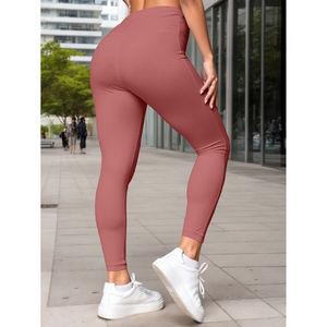 Leggings de yoga sans couture taille haute XXL pour femmes Shorts de gymnastique de mode rose de qualité supérieure pour le fitness et l'exercice - Product Image 5