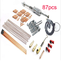 Pistolet à souder 87 pièces avec kit de cordon pour voiture, marteau à glissière pour le soudage des goujons, mini machine-outil de soudage, dispositif de réparation