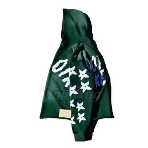 Sweats à capuche de broderie d'appliques en détresse pour hommes respirants à séchage rapide meilleure fabrication sweats à capuche de broderie d'appliques - Product Image 3