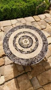 Table d'appoint en mosaïque éblouissante: Art irisé-Table basse bleue-Table d'appoint-Décor de salon-Cadeau - Product Image 2