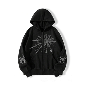 Recién llegado, sudaderas con capucha para hombre, sudaderas con capucha para hombre, venta al por mayor de fábrica, sudaderas térmicas con diamantes de imitación, sudaderas con capucha de lana para hombre 2024 - Product Image 1