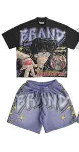 Ensemble short deux pièces pour homme avec t-shirt et short 100% coton, couleur unie, vêtements d'été pour l'entraînement sportif et fitness - Product Image 6