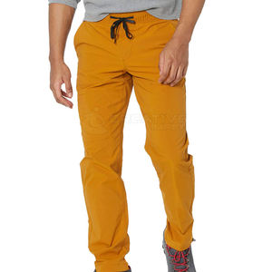 100% pantalones de algodón para hombre de talla grande de cintura media estilo informal ligero patrón recto cintura elástica para entrenamiento al aire libre venta - Product Image 1