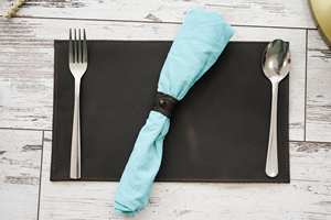 Elegante Mantel Individual de Cuero Genuino Hecho a Mano para Restaurante, Resistente a Olores, Duradero, Antideslizante, Decoración de Mesa - Product Image 4