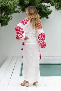 เดรสยาวปักลายยูเครนยาวลำลองสำหรับผู้หญิงเดรสยาวปักลายใส่ในฤดูร้อน - Product Image 3