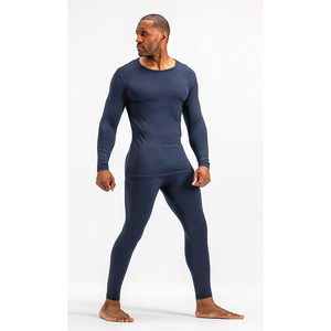 <b>Men's</b> 100% Cotton 2-Piece Solid <b>Thermal</b> Underwear Premium Quality Breathable Winter White Color Wholesale From Pakistan - Product Image 2