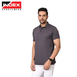 Chemise de golf pour homme en coton de soie tricoté glacé, col à revers, manches courtes, unie, sport décontractée, été, respirante, design personnalisé - Product Image 4