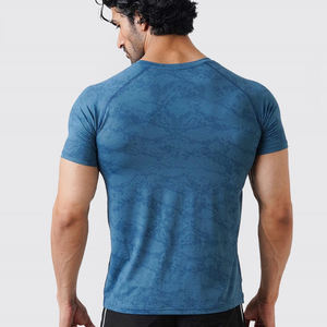 Service OEM ODM Acceptable T-shirts pour Hommes Impression Numérique Classique Vêtements de Sport Entraînement Fitness Gym T-shirt 100% Coton Coupe Ajustée - Product Image 3