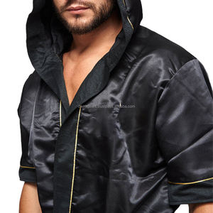 Conjunto de Bata de Boxeo con Logotipo Personalizado, Bata con Capucha de Satén para Caminar al Ring, Ropa de Boxeo Transpirable y Duradera, Venta al Por Mayor - Product Image 5