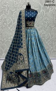 Exclusivo Satén de Georgette con trabajo de espejo sobrio Lehenga Choli fabricante y proveedor de Surat a tarifa mayorista - Product Image 5