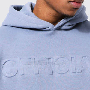 Venta al por mayor de sudaderas con capucha de punto en relieve antiarrugas para los hombres de temporada de invierno de poliéster/Material de algodón sudaderas con capucha de los hombres - Product Image 6