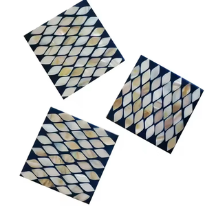 Posavasos de nácar hecho a mano con incrustaciones de concha posavasos para el hogar, la cocina o la decoración de la Oficina - Product Image 6