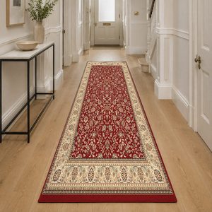<b>RUGS</b> DEPOT LXDP-0467 Wholesale Red <b>Burgundy</b> Ethnic Kilim Digital Printed Machine Washable Chenille Area <b>Rug</b> Non Slip - Product Image 5